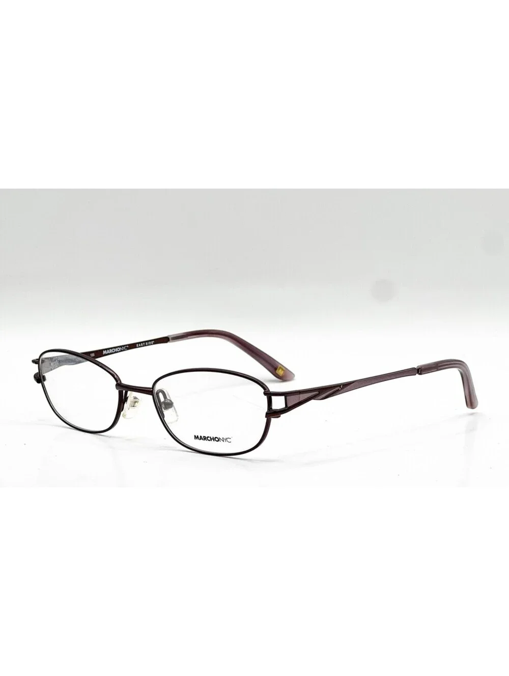 Marchon Nyc Delancey 210 Satin Brown Authentic Eyeglasses 49-17-135
